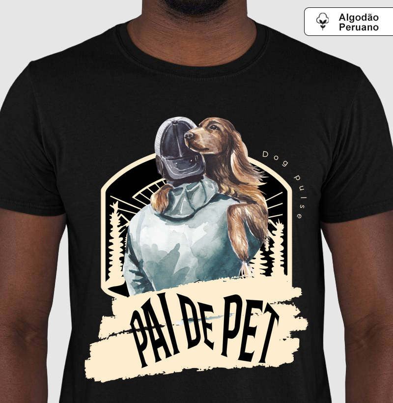 Camiseta Algodão Peruano Dog Pulse Pai de Pet - The Loyal Father