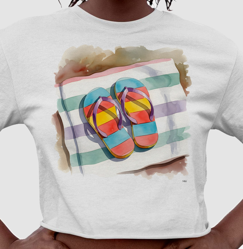 Cropped Algodão Premium - Chinelos de Verão 