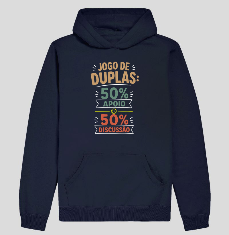 50% Apoio e 50% Discussão - Hoodie Moletom