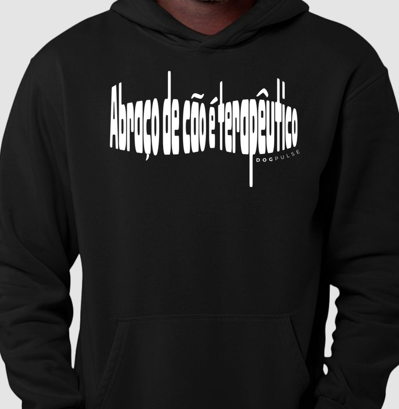Hoodie Moletom Abraço de Cão é Terapêutico Dog Pulse
