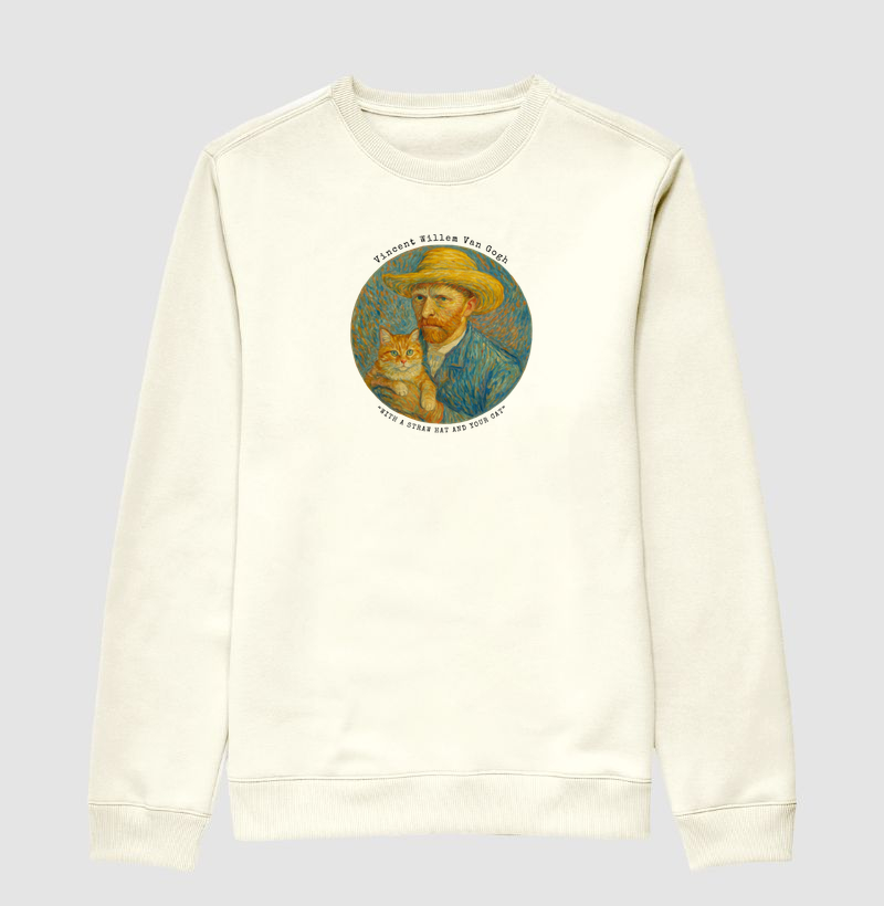 Suéter Moletom Van Gogh & Gato