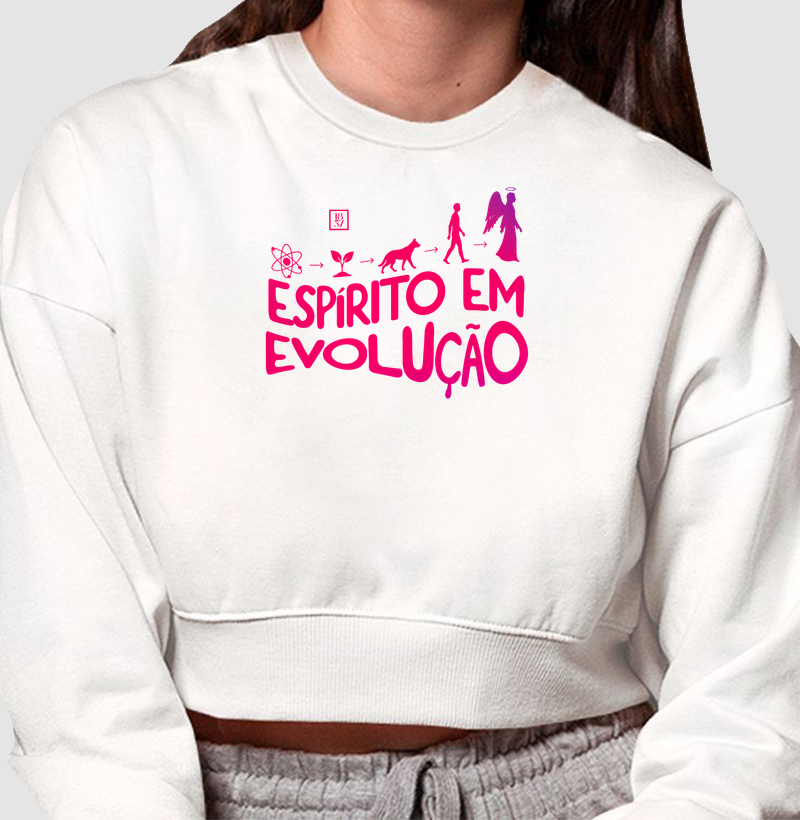 Camiseta Espírito em Evolução - Cropped Moletom