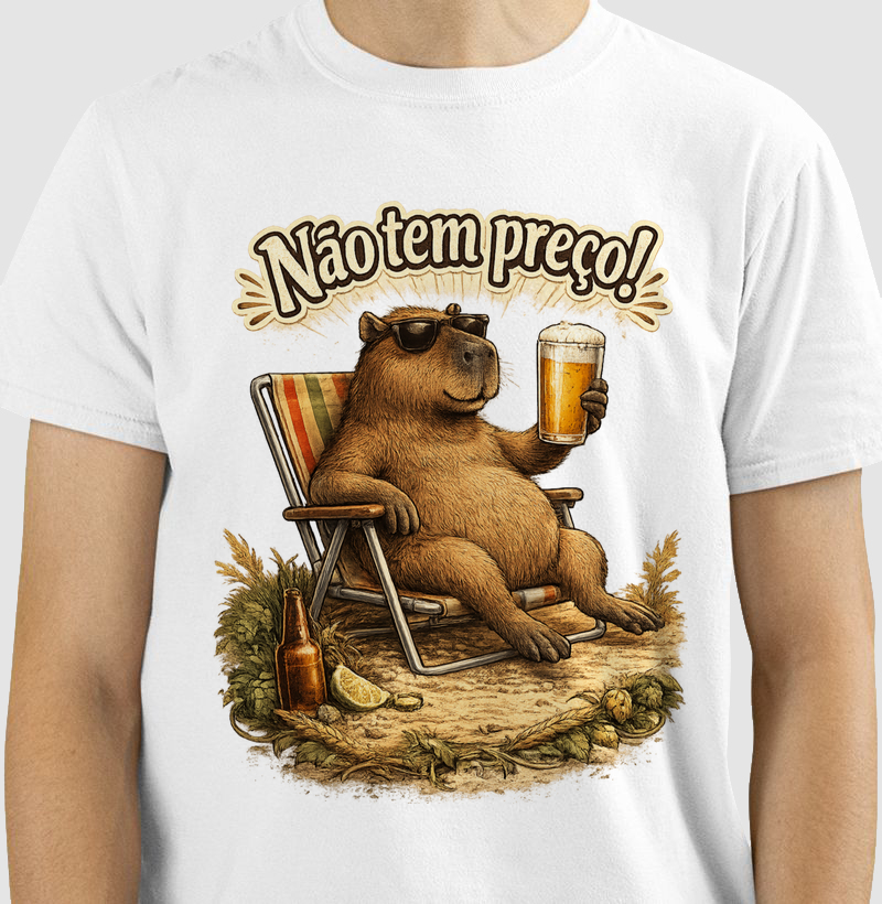 Capivara tomando cerveja - não tem preço