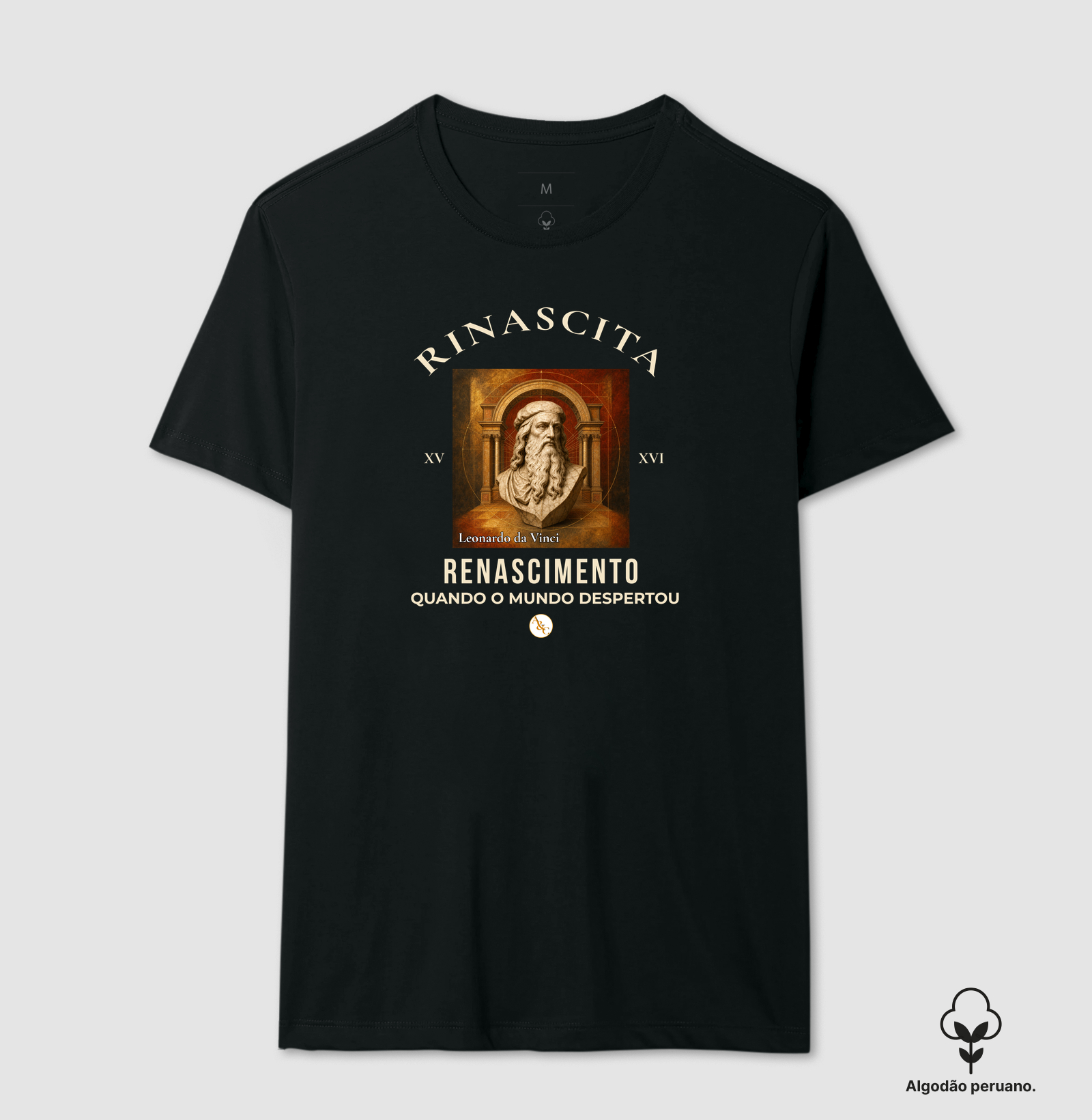 Camiseta Rinascita — O Renascer do Pensamento (Arte & Compor)