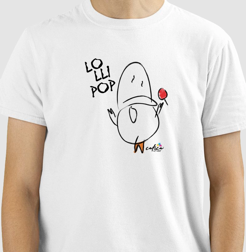 Camisa adulto de Algodão com estampa "Lollipop?"