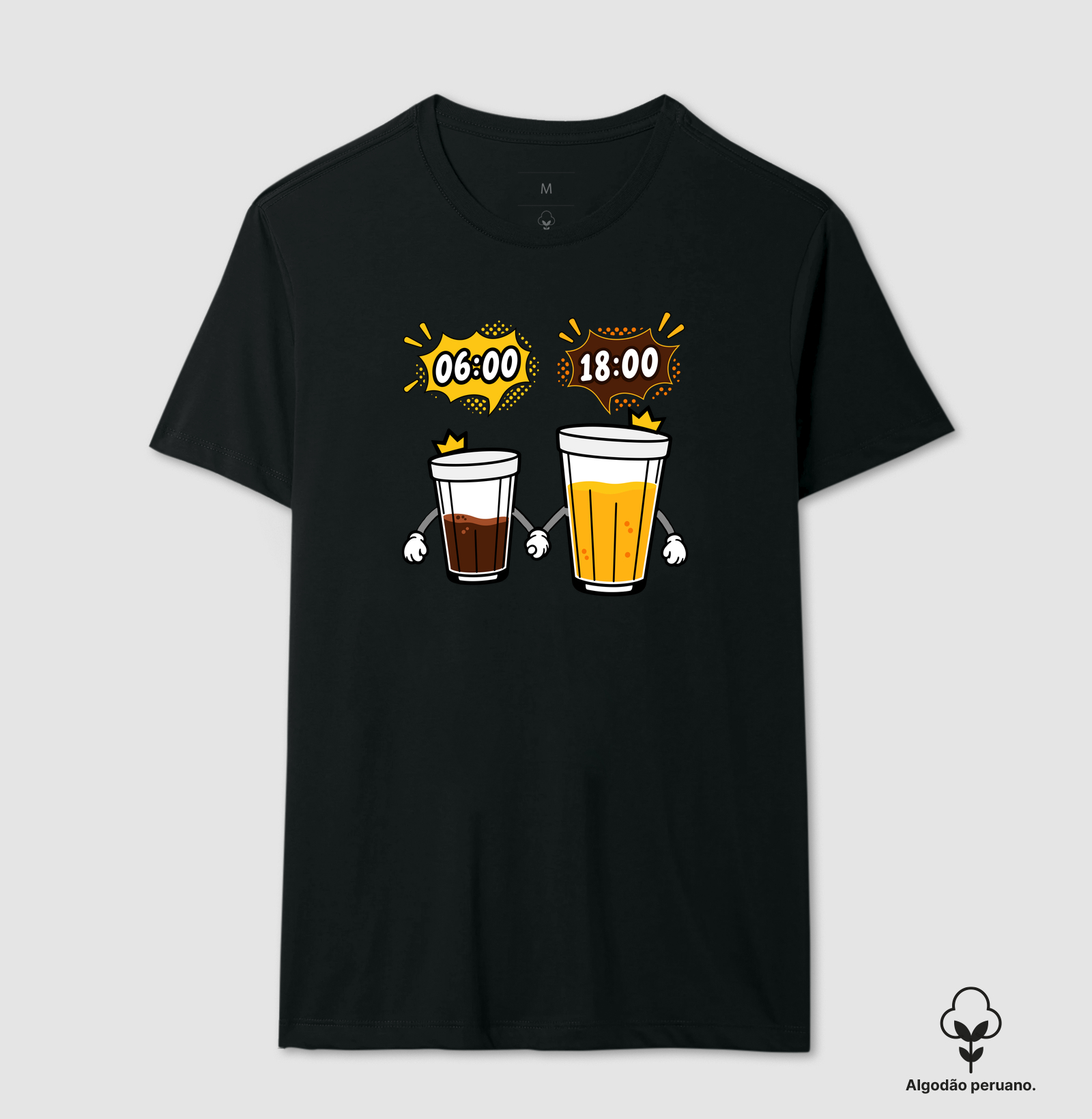 06:00 Café e 18:00 Cerveja Copo Americano