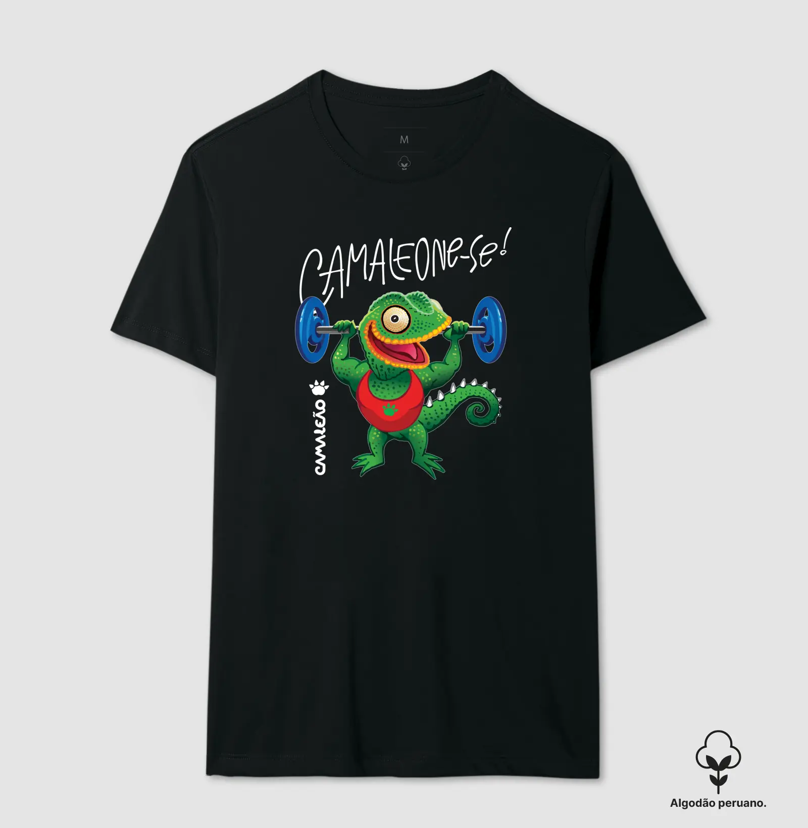 Camiseta Premium Masculina Camaleão - Camaleone-se Academia