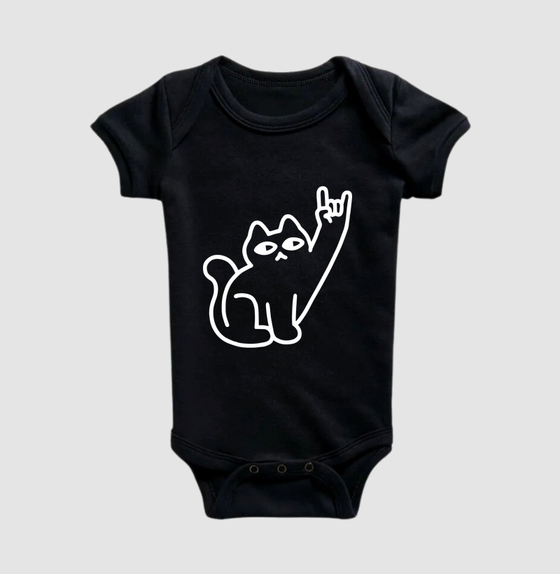 Gatinho gosta de metal - Body Infantil