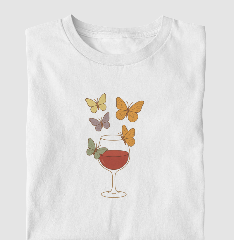 Camiseta Wine Butterflies