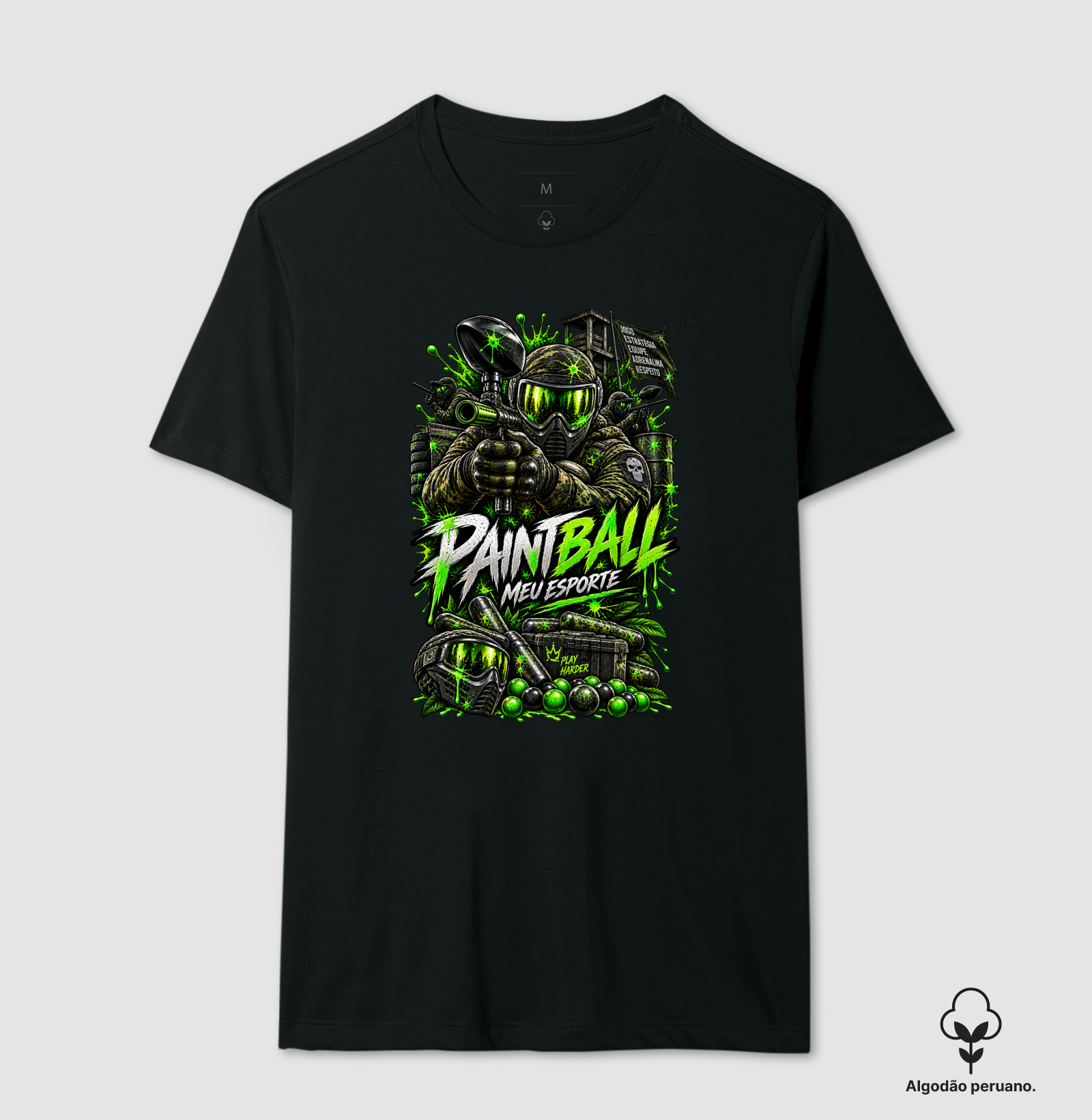 PAINTBALL MEU ESPORTE - Camiseta Algodão Peruano