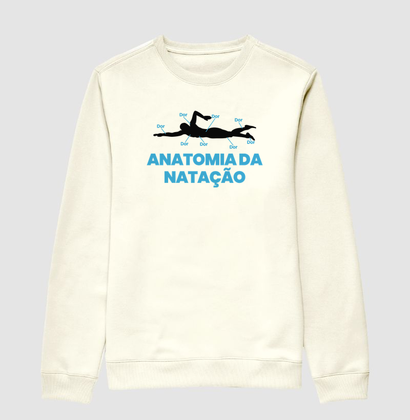 Anatomia da Natação - Suéter Moletom