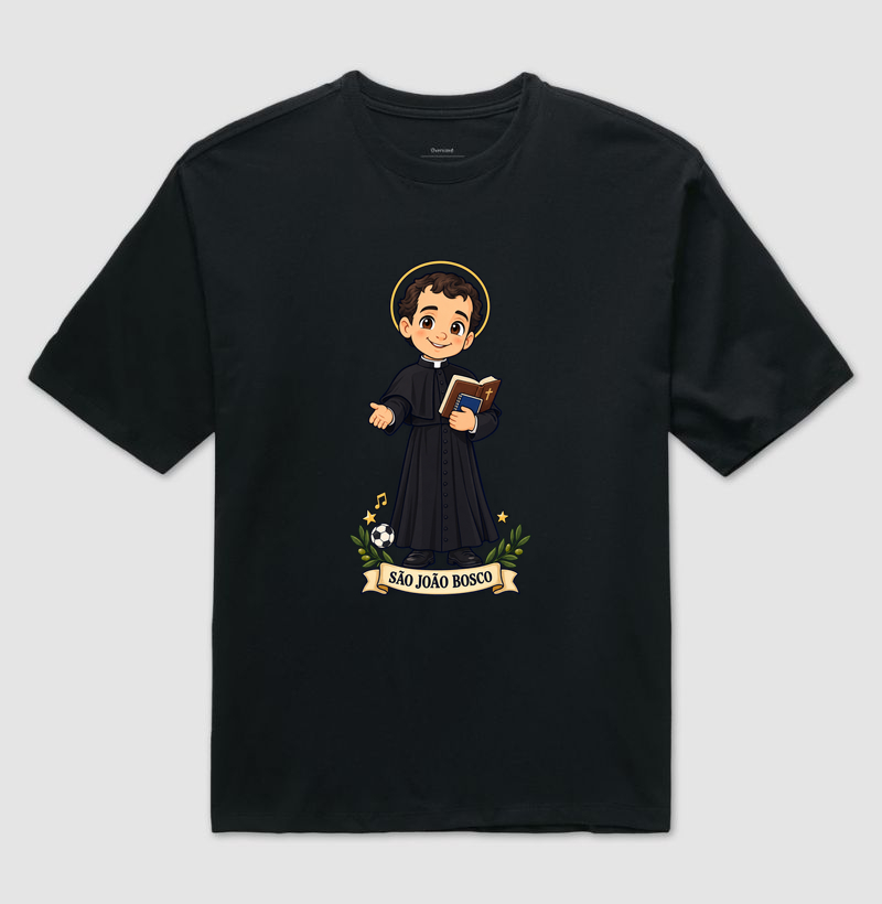 São João Bosco estilo chibi - Camiseta Oversized