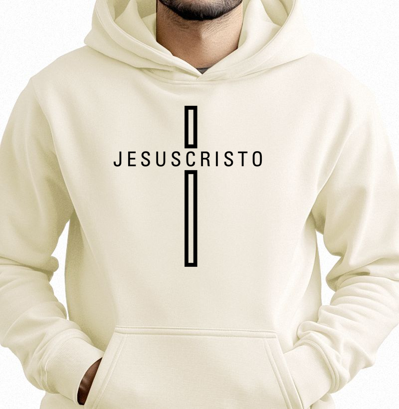 Moletom c/ capuz - Cruz Jesus Cristo