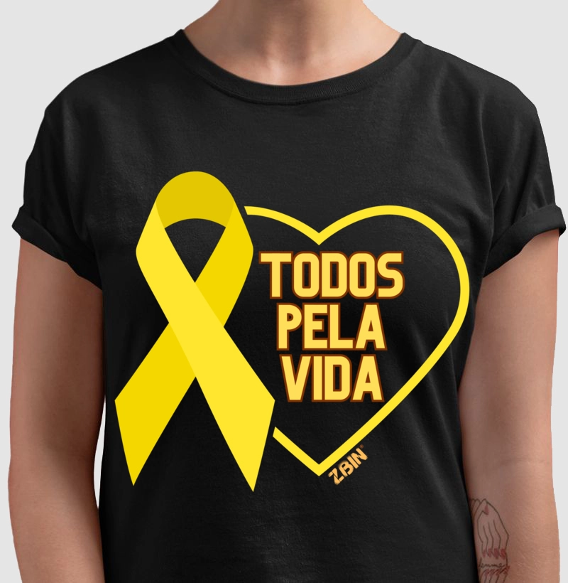 Camiseta ZBIN - SETEMBRO AMARELO - Todos Pela Vida