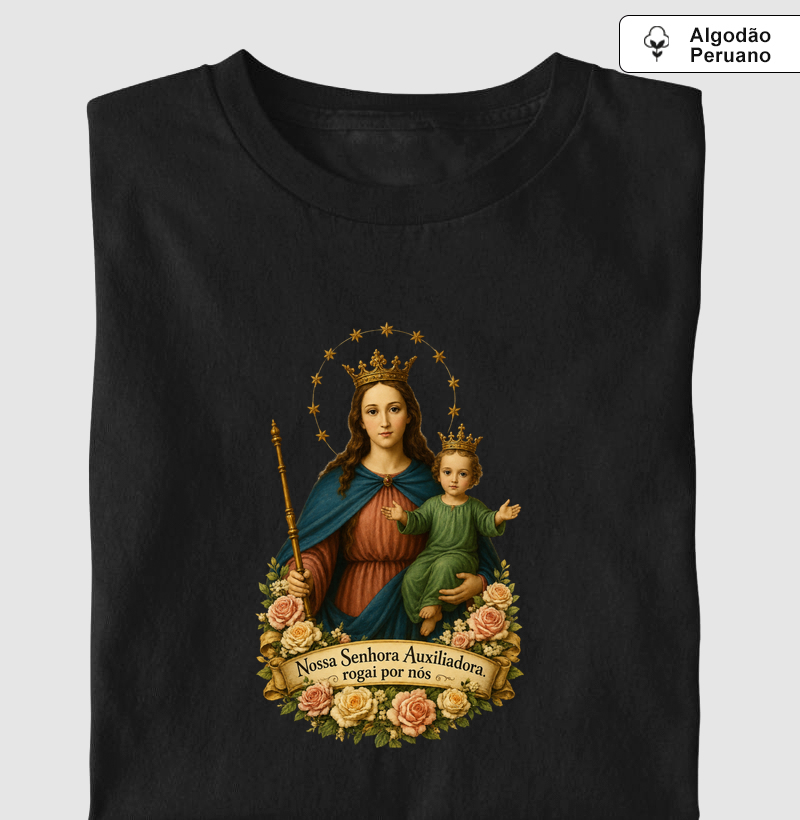 Camiseta Algodão Peruano Nossa Senhora Auxiliadora