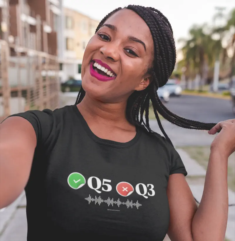 T-Shirt Feminina Preta - Q5