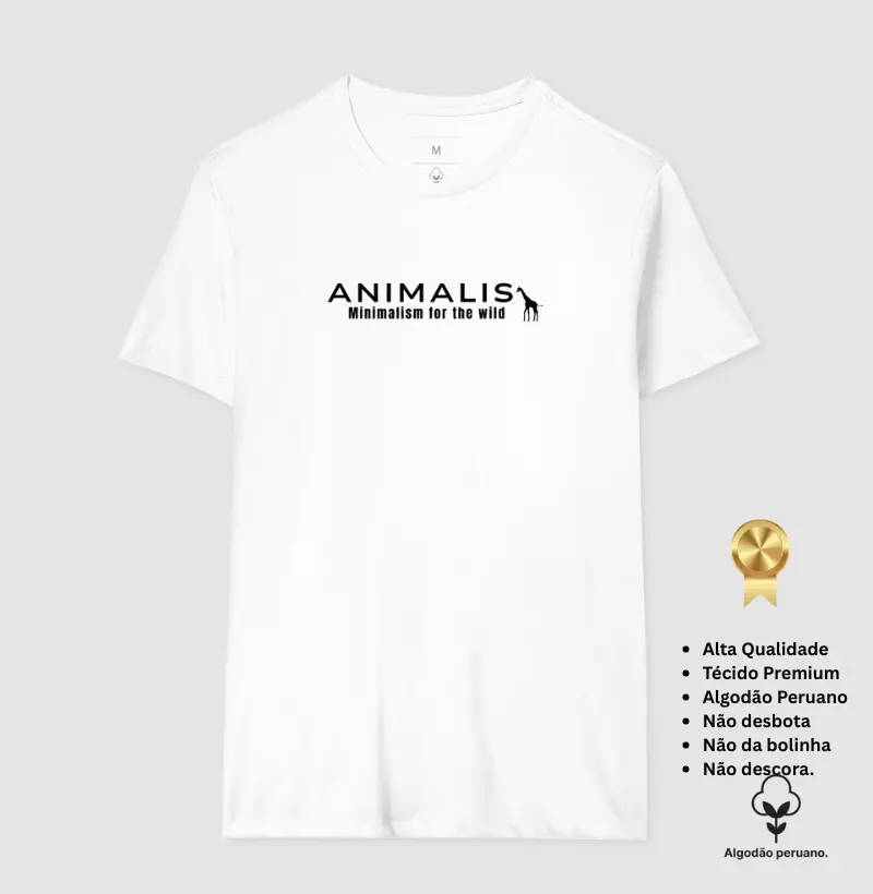 Camiseta Minimalism for the wild. 100% Algodão Peruano