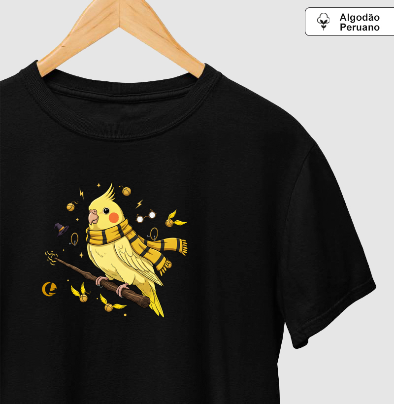 Camiseta Algodão Peruano Calopsita Bruxinha