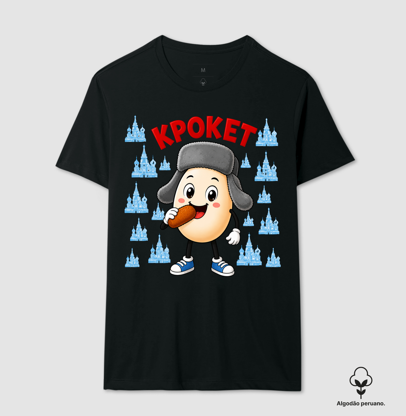 Egg Kroket - Rússia - Camiseta Algodão Peruano