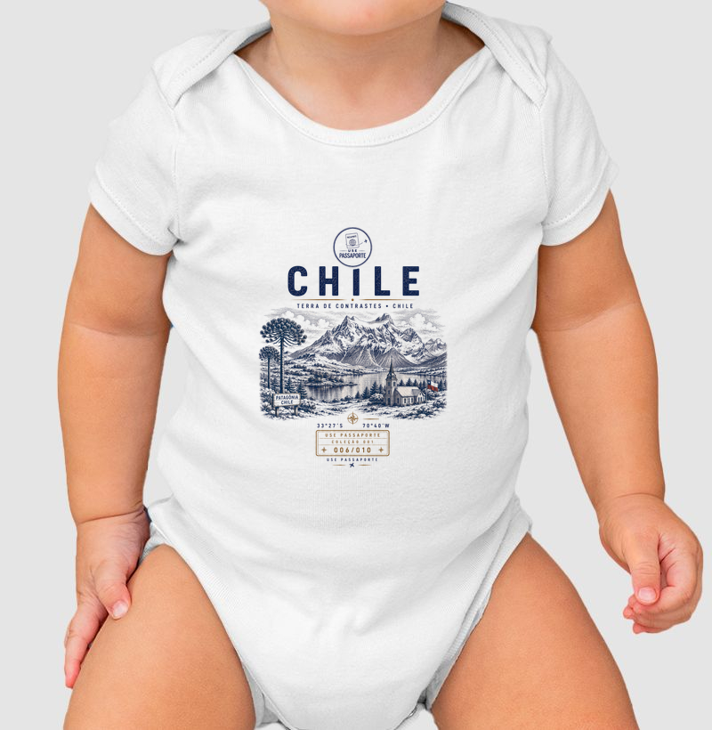 Body Infantil Chile Neve | Coleção 001 • 006/010 | Use Passaporte