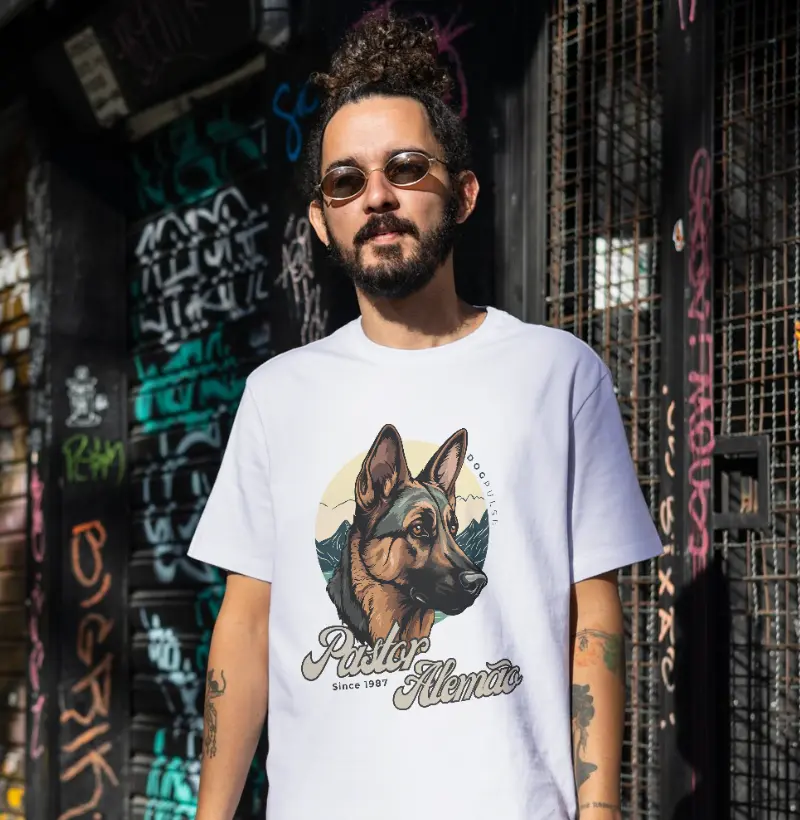 Camiseta Pastor Alemão Busto Dog Pulse