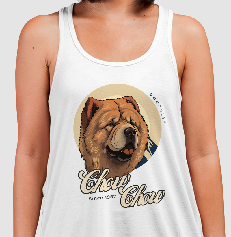 Camiseta Regata Chow Chow Busto Dog Pulse