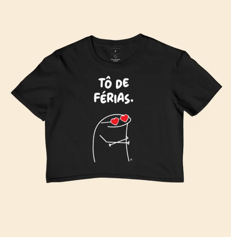 Cropped Tô de férias