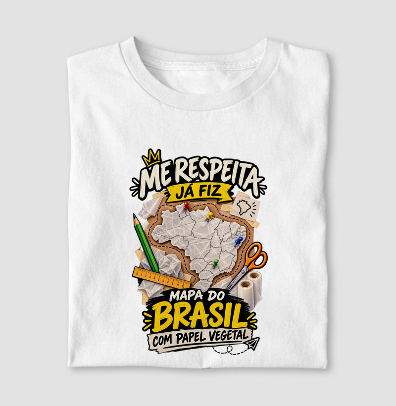 Me respeita já  mapa do Brasil com papel vegetal