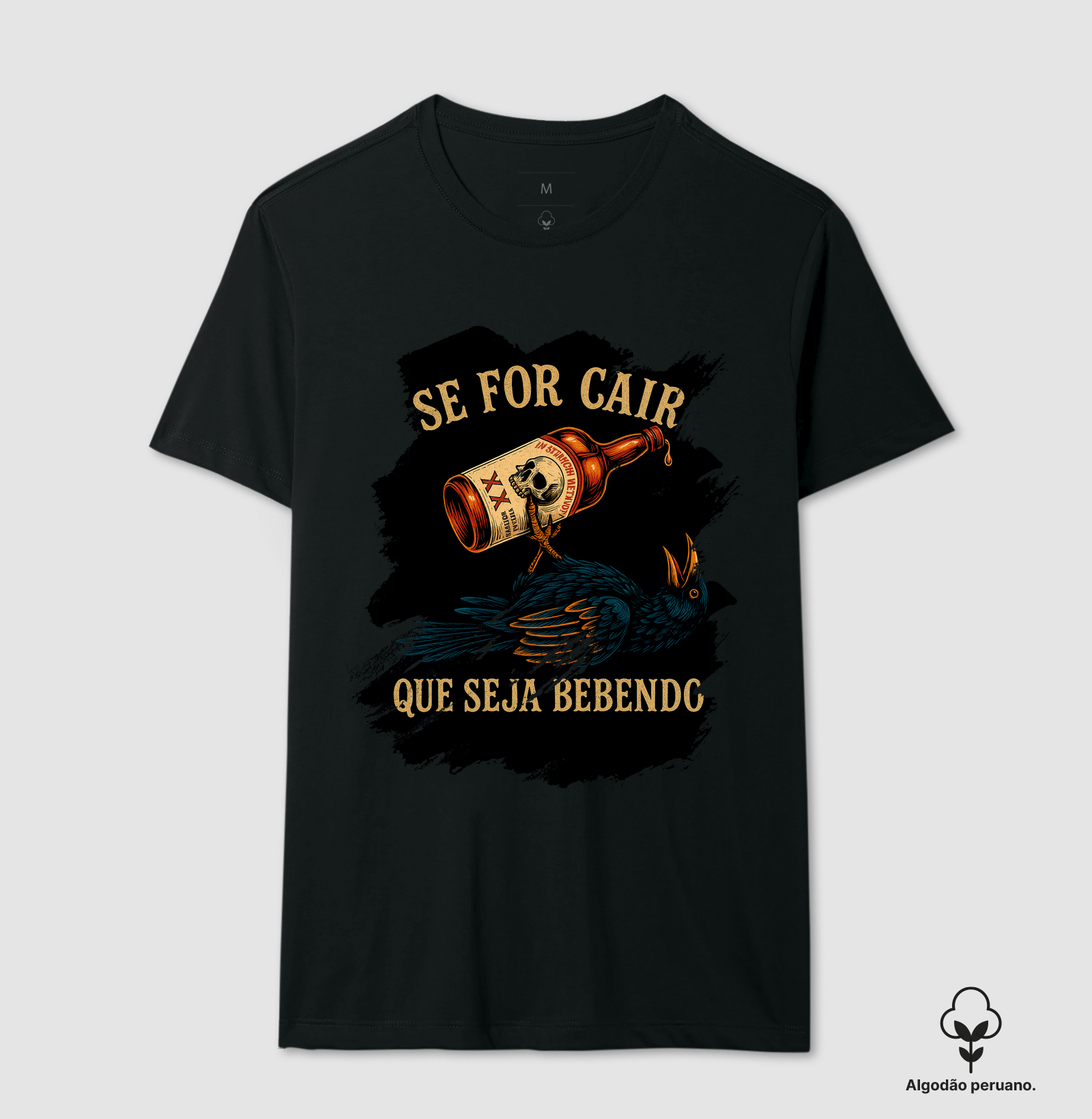 Camiseta country se for pra cair que seja bebendo Magnata556