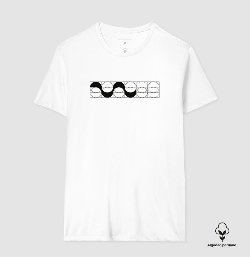 Geometria em Movimento - Camiseta Algodão Peruano
