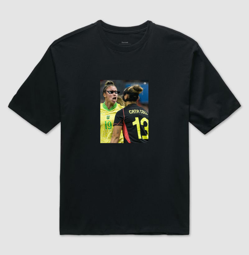Priscila Sem Paciência — Brasil x Espanha - Camiseta Oversized