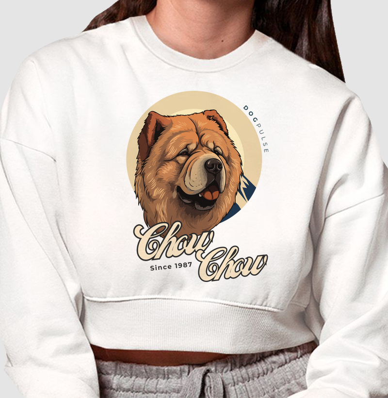 Cropped Moletom Chow Chow Busto Dog Pulse