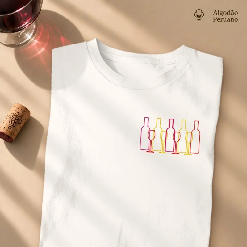 Camiseta Neon Wine - Camiseta Algodão Peruano