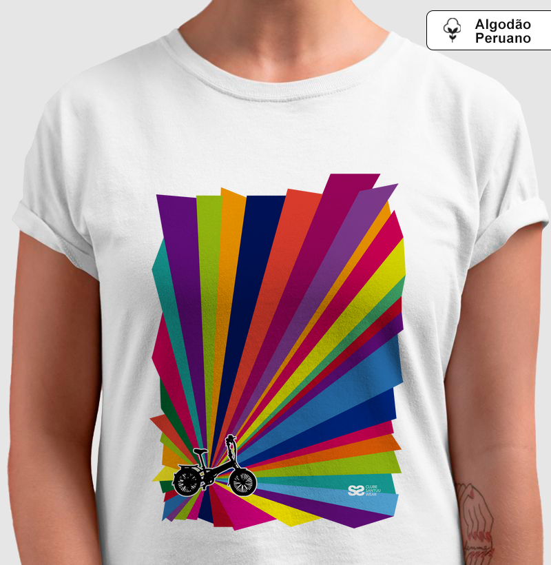 Camiseta Algodão Peruano Masc/Fem "Tecnicolor"