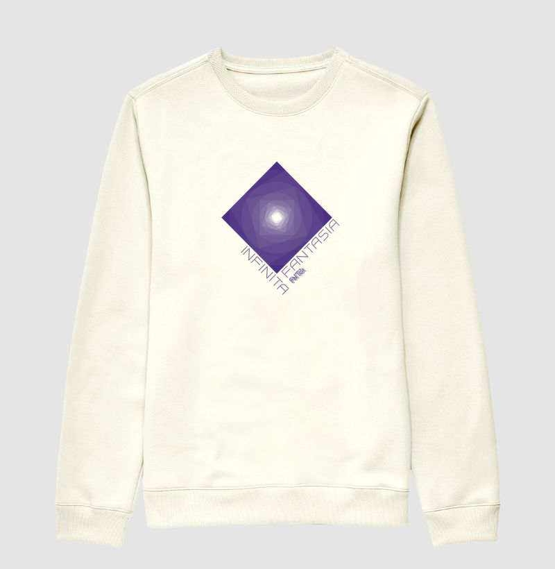 MOLETOM SUÉTER SLIM "INFINITA FANTASIA" / ROXO ESTAMPA MÉDIA