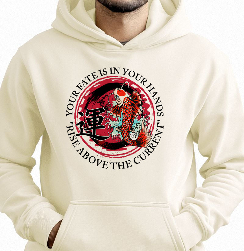 Estampa: Koi Ascendente - DESTINO & SUPERAÇÃO  運 (Un)