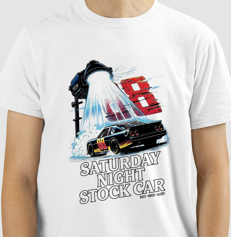 Camiseta Saturday Night Stock Car – Racing Under the Lights