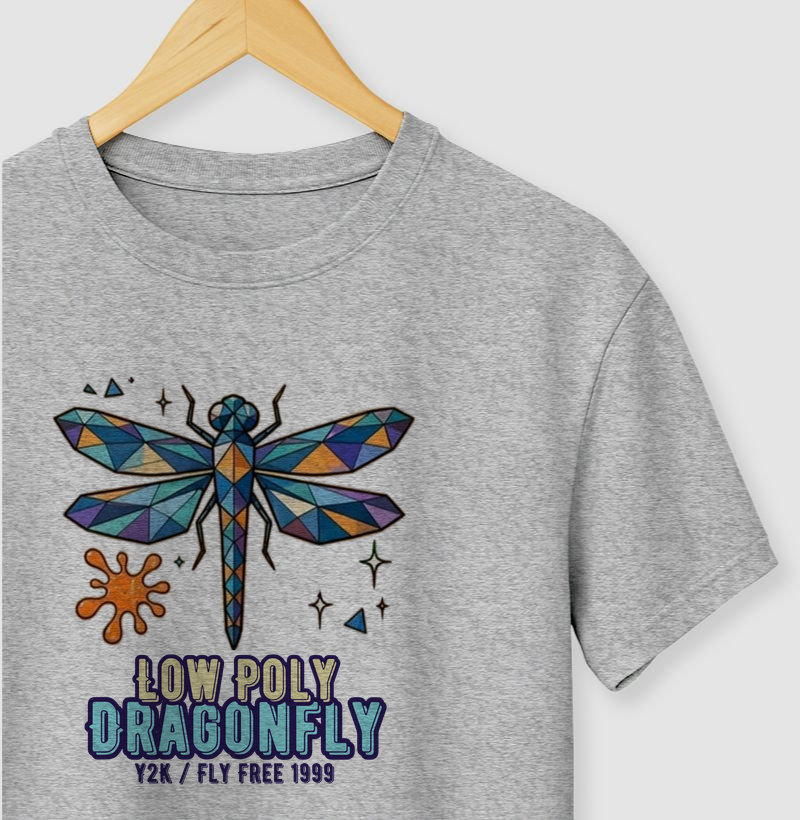 Camiseta Y2K Low Poly Dragonfly