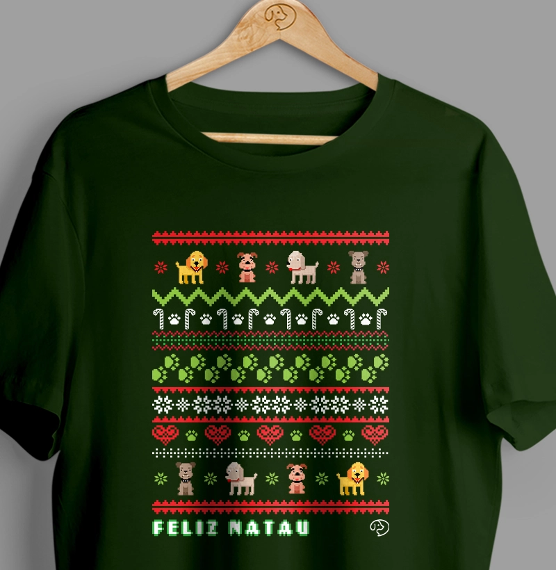 Feliz NatAU Bordado - Camiseta