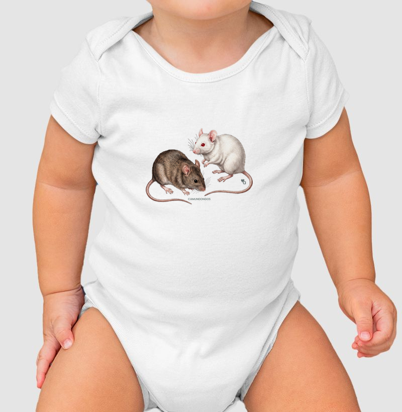 Roedores - Camundongos - Body Infantil