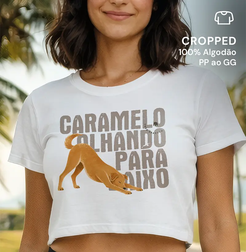 Caramelo olhando para baixo