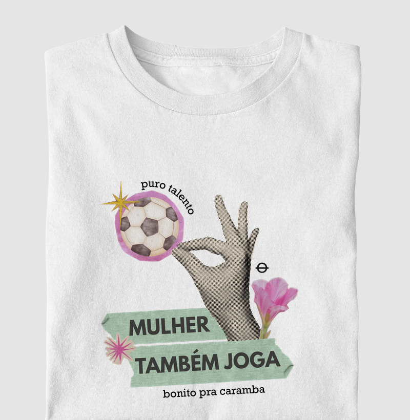 mulher também joga colagem joga bonita