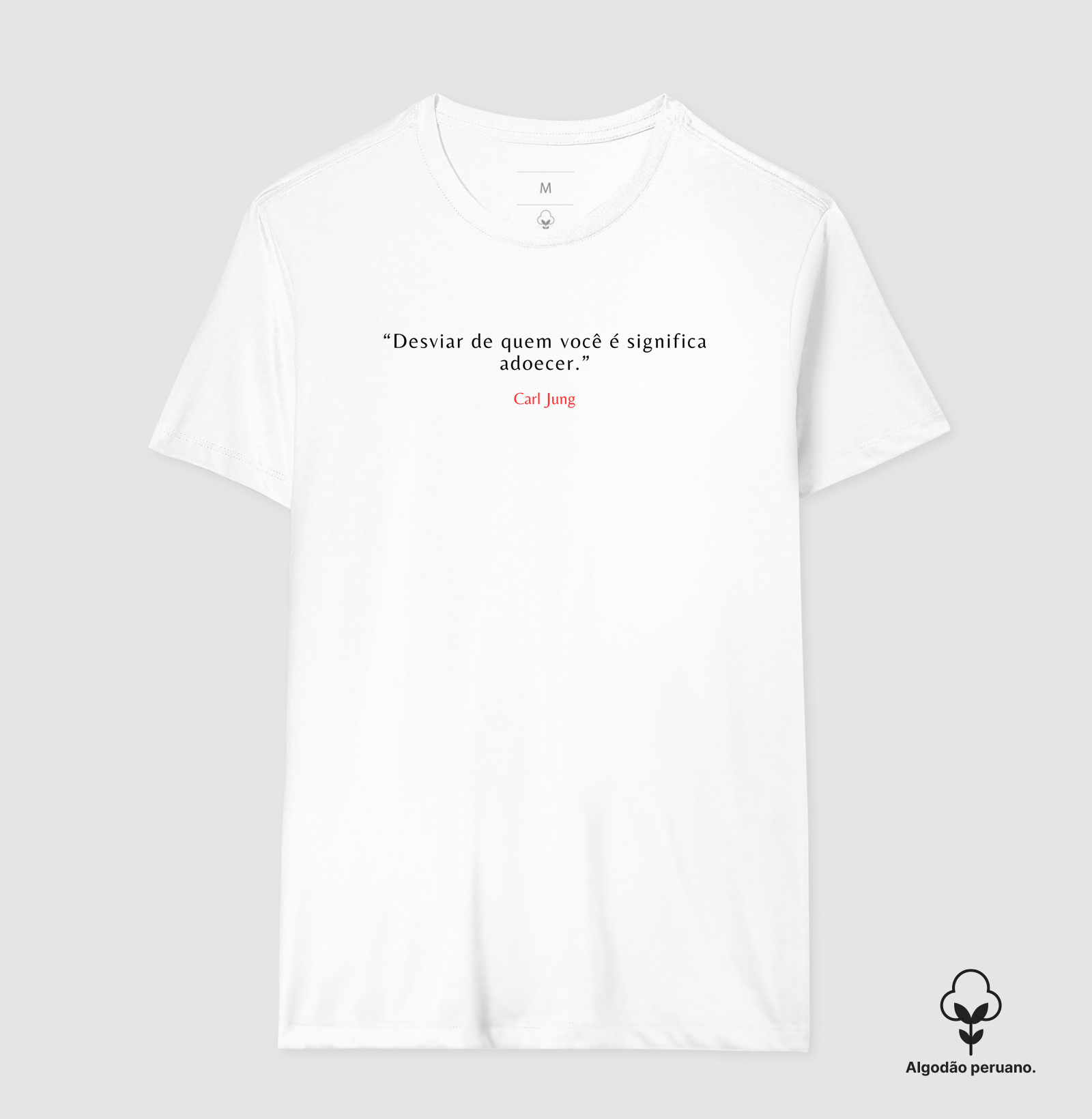 Camiseta Em Algodão Pruano Carl Jung Desviar-se