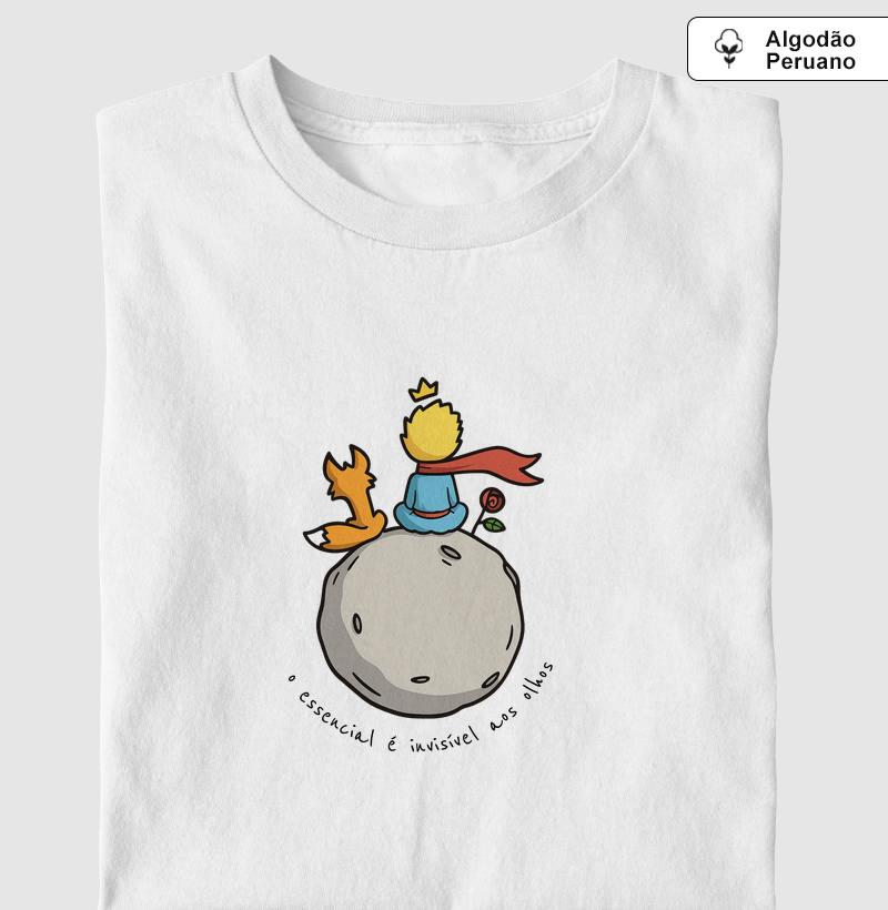 Camiseta Algodão Peruano- Pequeno príncipe