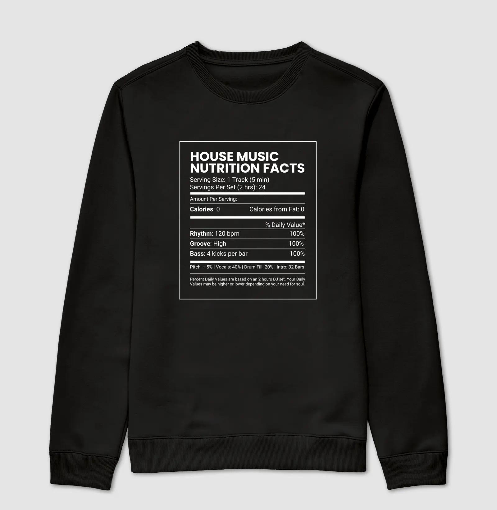 House Music Nutrition Facts