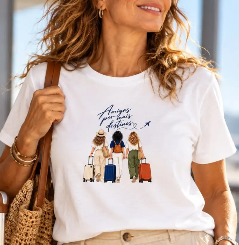 Amigas por mais destinos - Camiseta