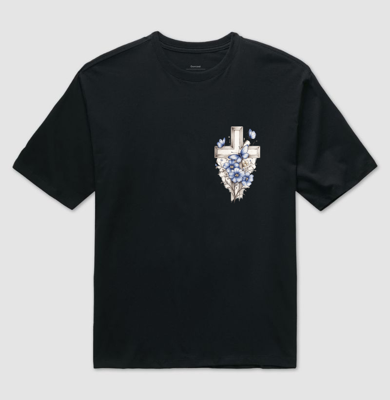 Camiseta Oversized Flores de Jesus