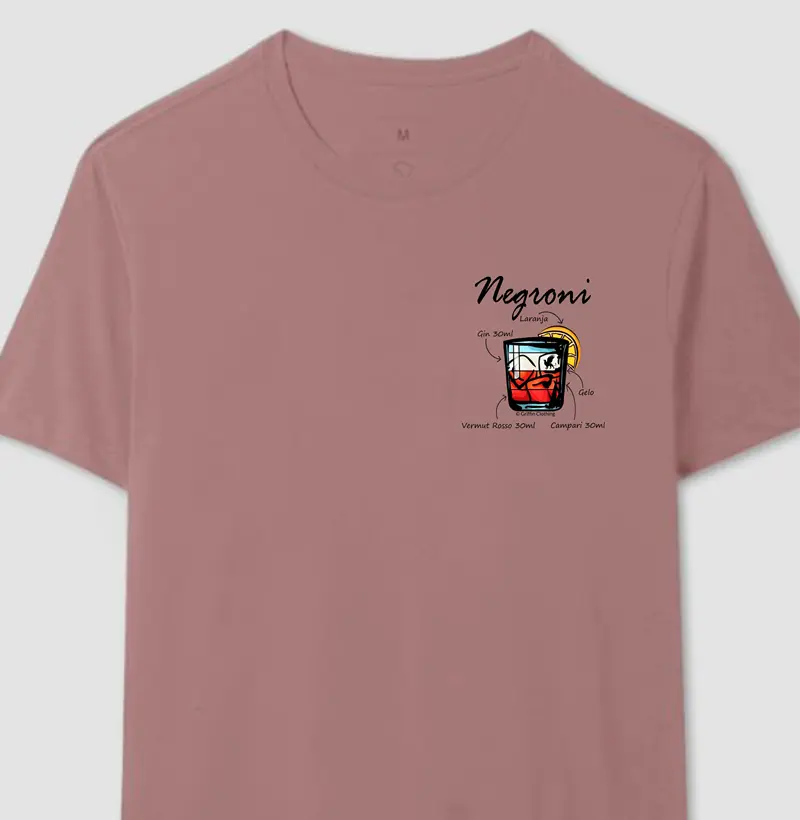 CAMISETA MASCULINA NEGRONI ROSE II