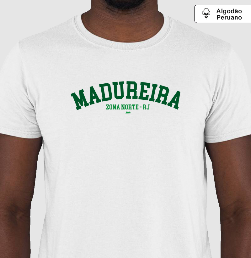 Madureira - Verde e Branco - Camiseta Algodão Peruano