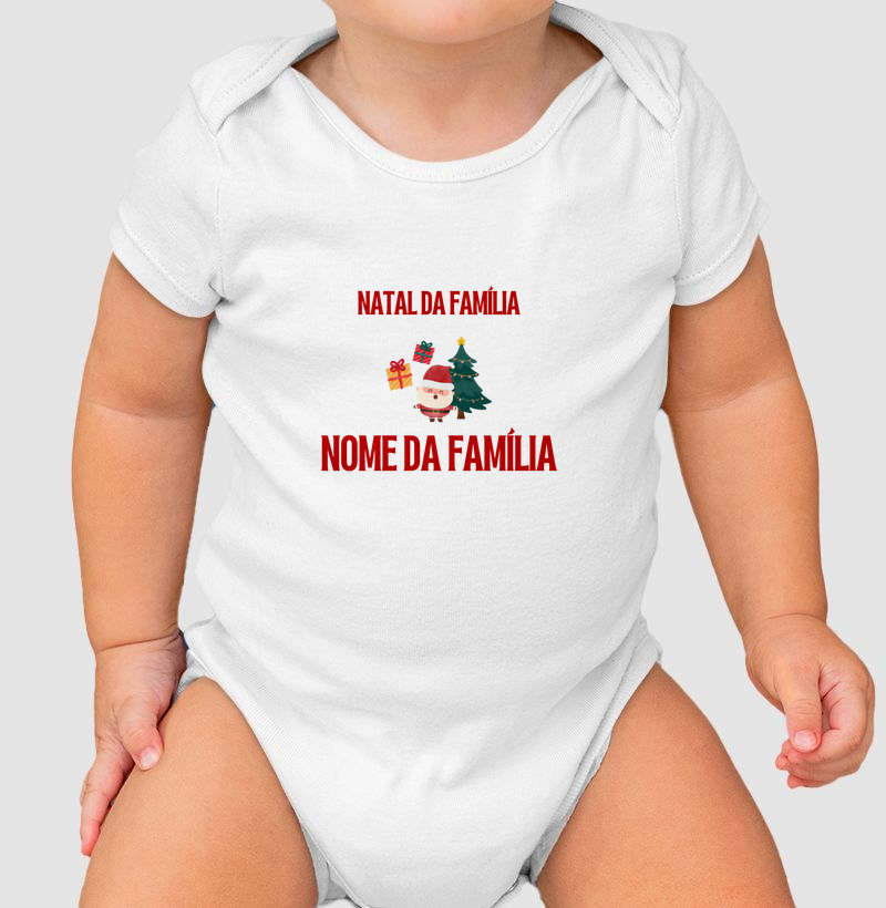 Body Infantil Natal da Família — Personalizável